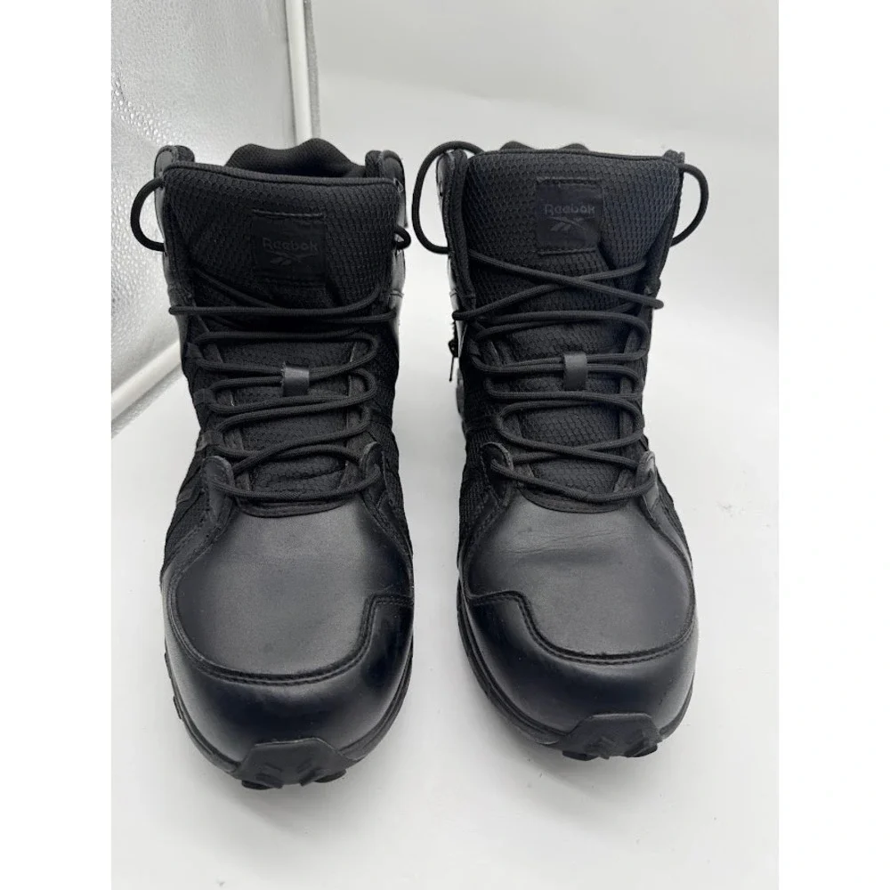 Reebok Men Black Tactical Waterproof Side Zip Duty Boots Size 13 RB8805 Military